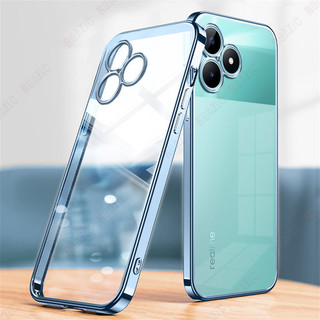 Ốp Điện Thoại Cho Realme C67 C60 C53 C51 NFC / Realme Note 50 Viền Mạ Sang Trọng Trong Suốt Vỏ Silicon Mềm Chống Sốc Trong Suốt
