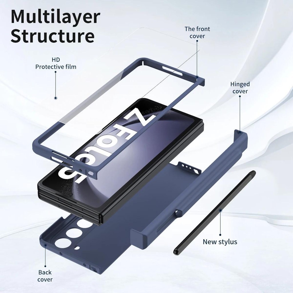 Có Giá Đỡ Bút S Cho Samsung Galaxy Z Fold 7 6 5 4 Ốp Lưng Bản Lề Giáp Từ Tính Chống Sốc 360 Toàn Màn Hình Bảo Vệ