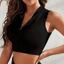 Áo Vest Dây Kéo Thể Thao NICOLOO Yoga, Áo Vest Tập Thể Dục Nylon Màu Trơn, Hấp Thụ Mồ Hôi Mềm Thoáng Khí Tank Top