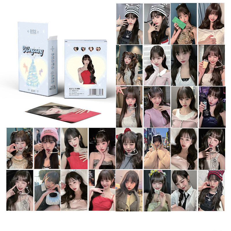 Linxx 55 Chiếc IVE Wonyoung Thẻ Laser Holographic Kpop Photocards Dòng Bưu Thiếp