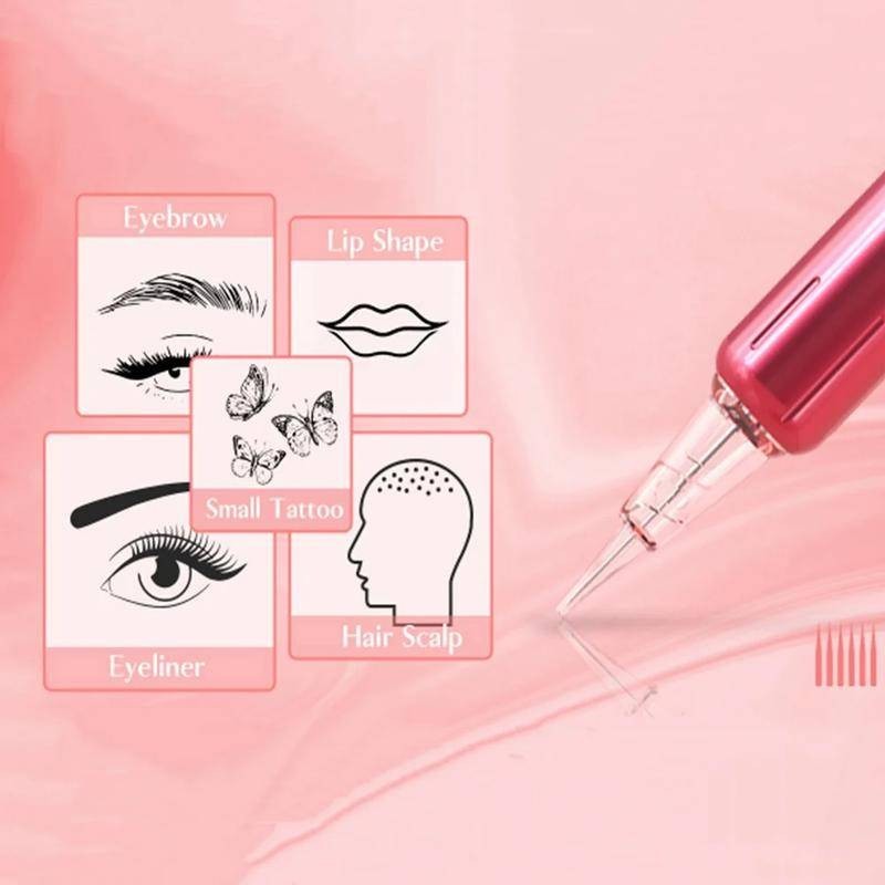 20 chiếc PINKI PMU Hộp mực xăm kim để trang điểm vĩnh viễn Microblading quay