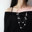 Dây chuyền dài ngọc trai mô phỏng hai lớp - Dây chuyền xương đòn nữ - Nữ Jewlery - Dây chuyền áo len trang sức thời trang - Vòng cổ xếp lớp ngọc trai thanh lịch, cổ điển, cổ điển