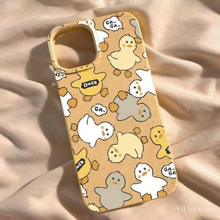 Ốp điện thoại hình chú vịt Simpson hoạt hình thú vị Thích hợp cho iPhone 14plus 15 14 11 12 13 15Pro Max 7 8 Plus XR X XS Max 12pro Ốp điện thoại silicon mềm chống sốc 58QJ