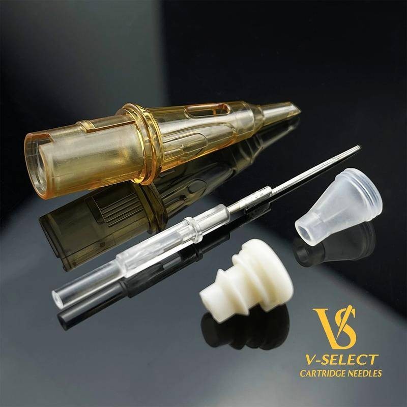Ez V-select Tattoo Cartridge Kim xăm #08 0,25mm #06 Phụ kiện hình xăm Makup vĩnh viễn bằng vải lót tròn 0,18mm20 Cái / hộp