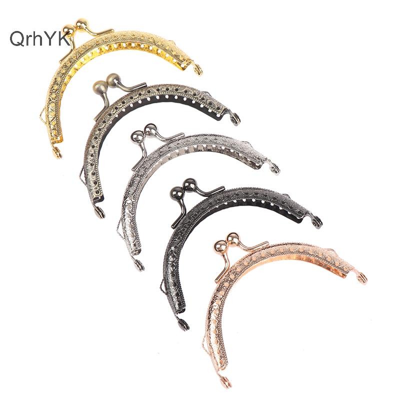 Nhà Máy Thời Trang 8.5cm Tròn Khung Kim Loại Ví Tay Cầm Túi Ly Hợp Túi Xách Khóa Túi Phần Cứng QrhYK