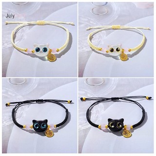 Julyhot Xanh May Mắn Đôi Mắt To Đen Vòng Tay Dành Cho Nữ Thời Trang Hoạt Hình Động Vật Handmade Vòng Tay May Mắn Túi Đôi Trang Sức Quà Tặng Massivedeals