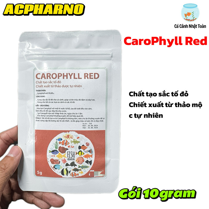 Gói Bột 10gram Carophyll Chất tạo sắc tổ đỏ dành cho cá cảnh ACPharno tăng màu đỏ, kích màu