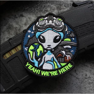 Patch_velcro người ngoài hành tinh dán quần áo_ba lô túi xách