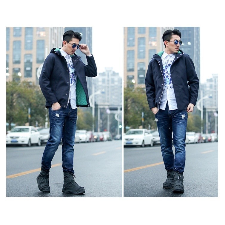 Bọc giày đi mưa_chống nước cổ lửng