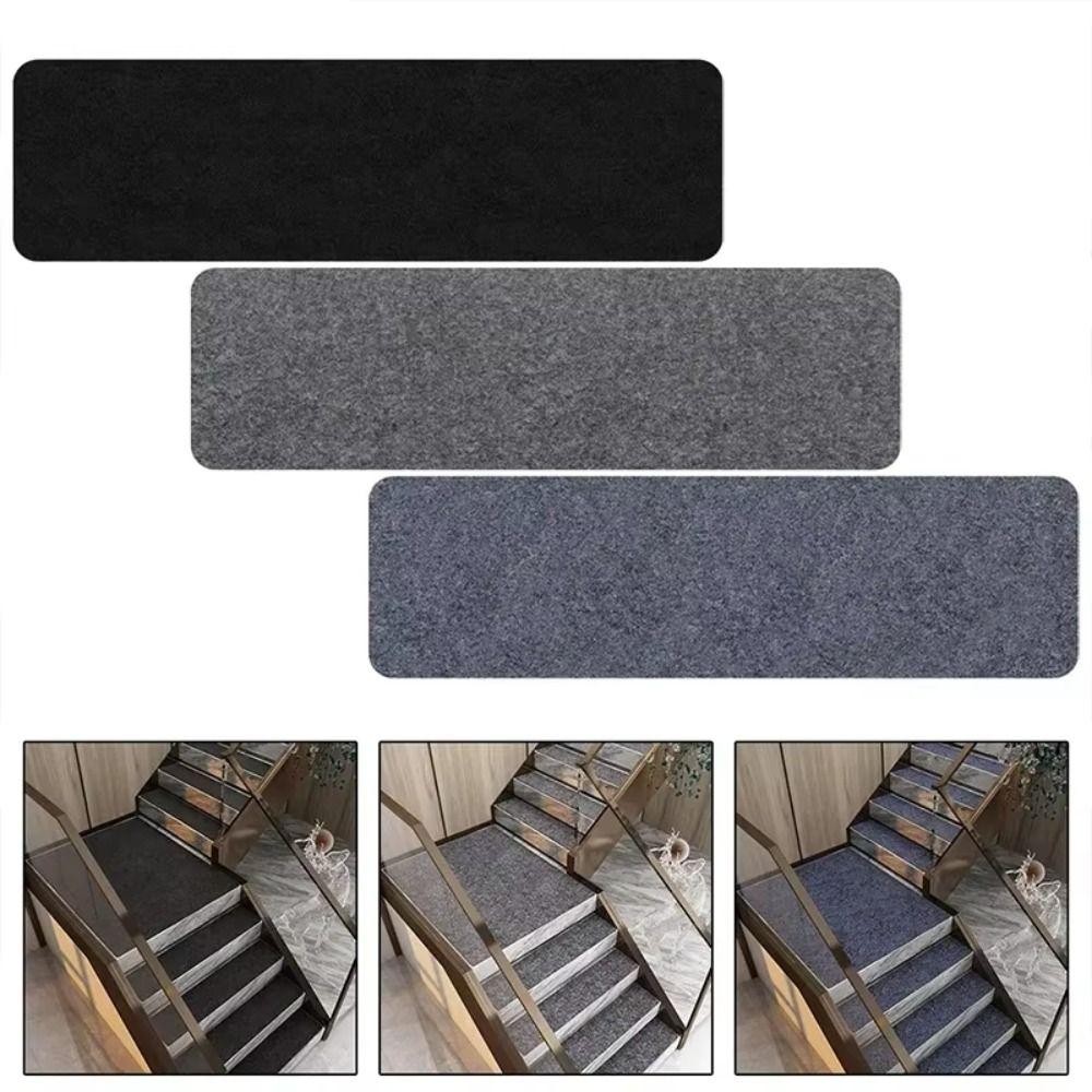 [Vận chuyển nhanh] Thảm trải sàn cầu thang SIMPLEAID, Thảm cầu thang chống trượt 76X20cm, Thảm cửa sọc mềm an toàn tự dính Trang trí nội thất