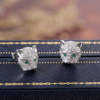 S925 Sterling Bạc Da Báo Zircon Bông Tai Trang Sức Thời Trang Đơn Giản Quà Tặng Nữ
