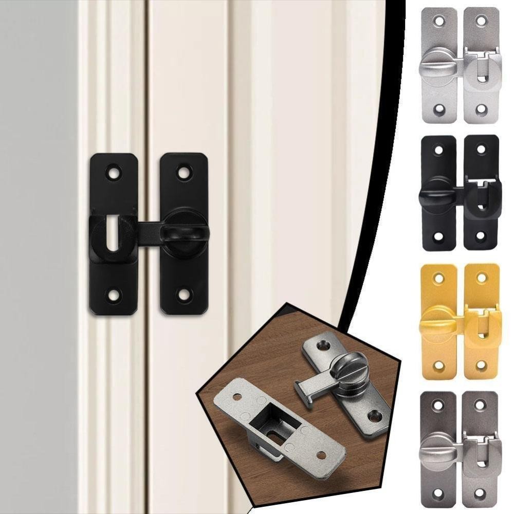 Khóa cửa chống trộm ESSENCEH, Khóa chốt lật hợp kim nhôm bền, Cửa chốt cửa trượt gắn 90 độ chống trộm