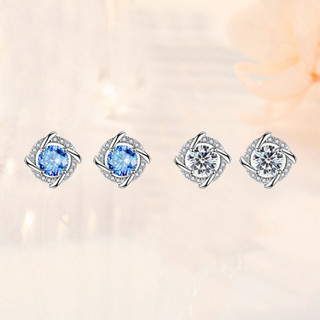 S925 Sterling Silver Windmill Stud Earrings Female Earrings Light Luxury Earrings S96