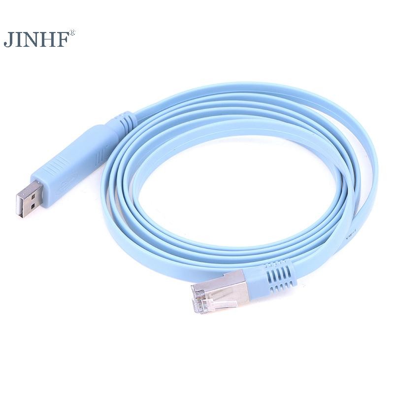 JINHF 1.8M USB Sang RJ45 USB Sang RS232 Serial Sang RJ45 CAT5 Console Adapter Dây Cáp Cho Bộ Định Tuyến Mới HOT