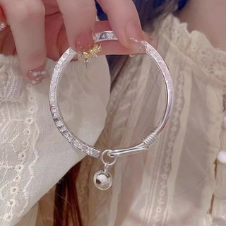 [Bộ sưu tập của 7226 người] Vòng tay bằng bạc nguyên chất Jiyan Vòng tay bằng bạc nguyên chất 9999 phong cách cổ điển Vòng tay chuông Cung điện cho bạn gái và bạn gái Món quà sinh nhật 2.25 LY7R