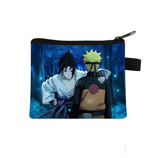 Naruto Series Ví Dây Kéo Túi Đựng Tiền Thẻ Ngân Hàng Giấy Đồng Xu Túi Bảo Quản Tiền Tệ Ví Trẻ Em