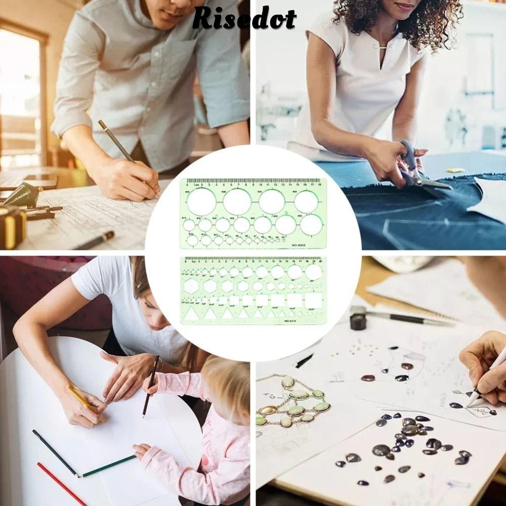 Risedot Thước, Vẽ Kỹ Thuật Thước ào Vòng Tròn Stencil, Nội Thất Kiến Trúc Sư Toán Tam Giác Văn Phòng Phẩm Tranh Vẽ Dụng Cụ Soạn Thảo Cung Cấp
