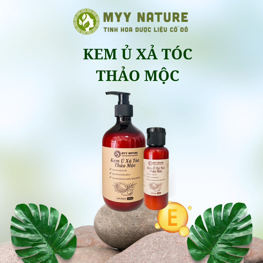 Kem Ủ Xả Tóc Thảo Mộc Myy Nature 500ml - Làm Mềm Mượt, Phục Hồi Tóc Hư Tổn, Khô Xơ, Không Dính Bết