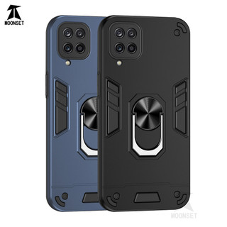 Dành Cho Samsung Galaxy A12 / M12 / F12 Ốp điện thoại Có Chân Đế Vòng Metel Giá Đỡ Từ Tính Lưng Cứng Mềm TPU Edge Chống Sốc Chống Rơi Mỏng Bao