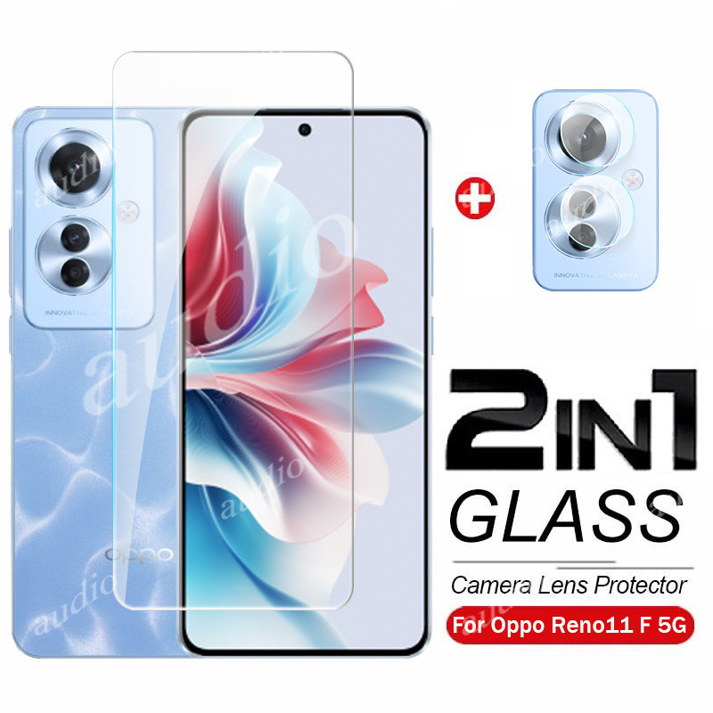 OPPO Reno16 F 5G 2in1 Kính Cường Lực Bảo Vệ Toàn Màn Hình Phim Có Bảo Vệ Ống Kính Máy Ảnh Cho Oppo Reno12 F Reno11 F 5G 4G Phim Bảo Vệ Màn Hình Điện Thoại Oppo Reno12F Reno11F 5G