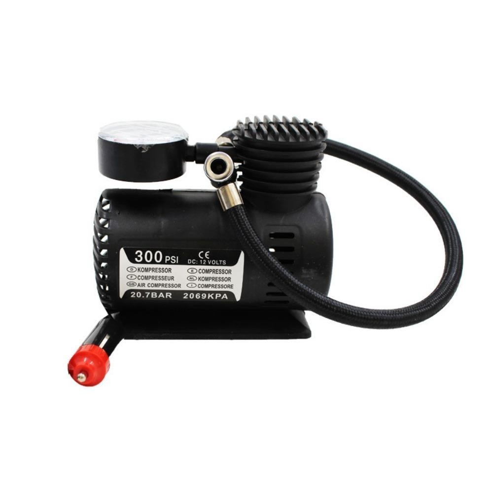 Máy bơm lốp máy nén WANYEDI, có đồng hồ đo áp suất cơ khí DC 12V Máy bơm lốp ô tô, xe máy Máy bơm lốp điện di động