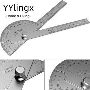 YYlingx Thước đo góc hai cánh tay 0-180 độ, thước góc kỹ thuật số, thước làm việc điều chỉnh