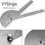 YYlingx Thước đo góc hai cánh tay 0-180 độ, thước góc kỹ thuật số, thước làm việc điều chỉnh
