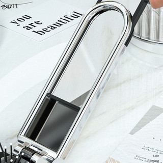 [gazi1] Lược massage gấp bàn chải tóc Massage chống tĩnh điện Du lịch di động Lược chải tóc cô gái có gương Boutique