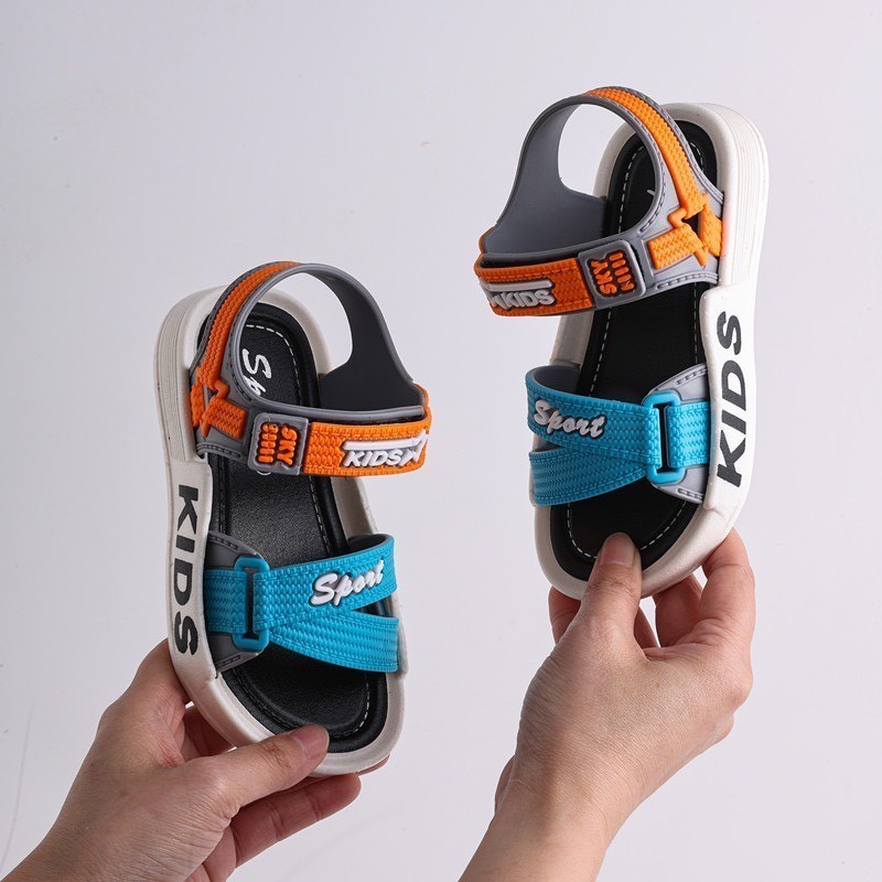 Sandal cao su non dép nhựa cho bé đi êm chân mùa hè đi biển chống trượt kids kiểu dáng thể thao cho bé từ 1  tuổi Z208