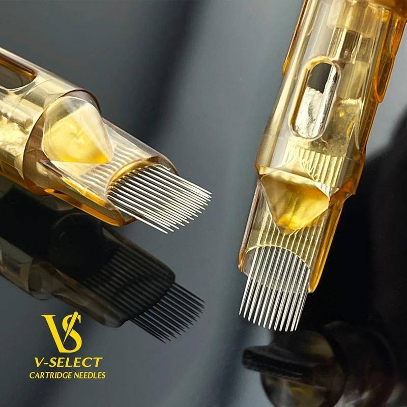 Ez V-select Hình Xăm Hộp Kim 0.30mm Bugpin Cong Magnum 20 Chiếc Dễ Dàng Dán Giao Hàng Nhanh