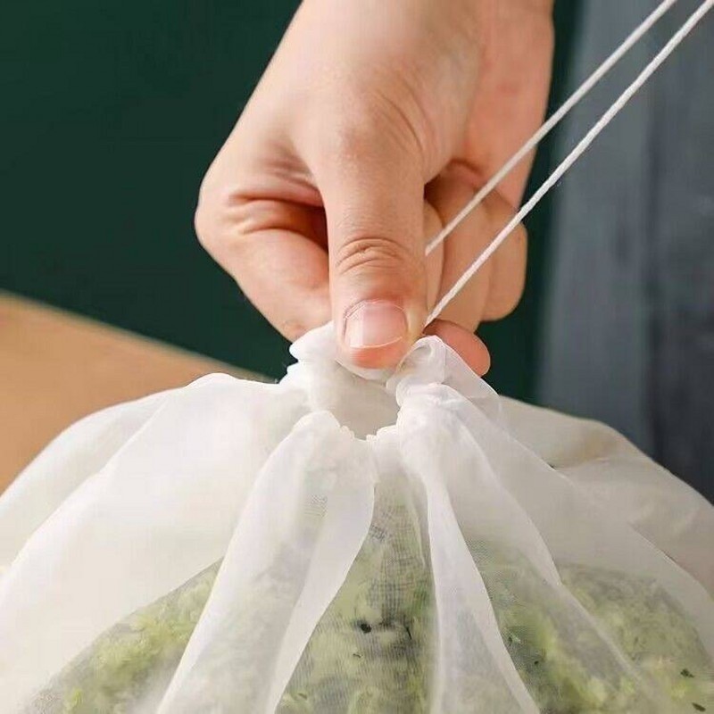 Túi lọc lưới mịn hình bát - Túi lọc Nylon có thể tái sử dụng - Dành cho sữa đậu nành, hạt, sữa, trà, cà phê, sữa chua - Túi lọc bóp thực phẩm - Tiện ích làm bánh nhà bếp