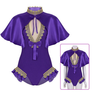 Yhong 2 Phụ Nữ Người Lớn Trang Phục Hóa Trang Halloween Vai Trò Chơi Trang Phục Sáng Bóng Satin Mũi Top Với Không Tay Cắt Cao Cơ Thể Leotard