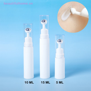 [Beautifulhome] Chai lăn kem mắt rỗng 5 / 10 / 15ml kèm hộp đựng mỹ phẩm chăm sóc da bằng thép [làm đẹp]