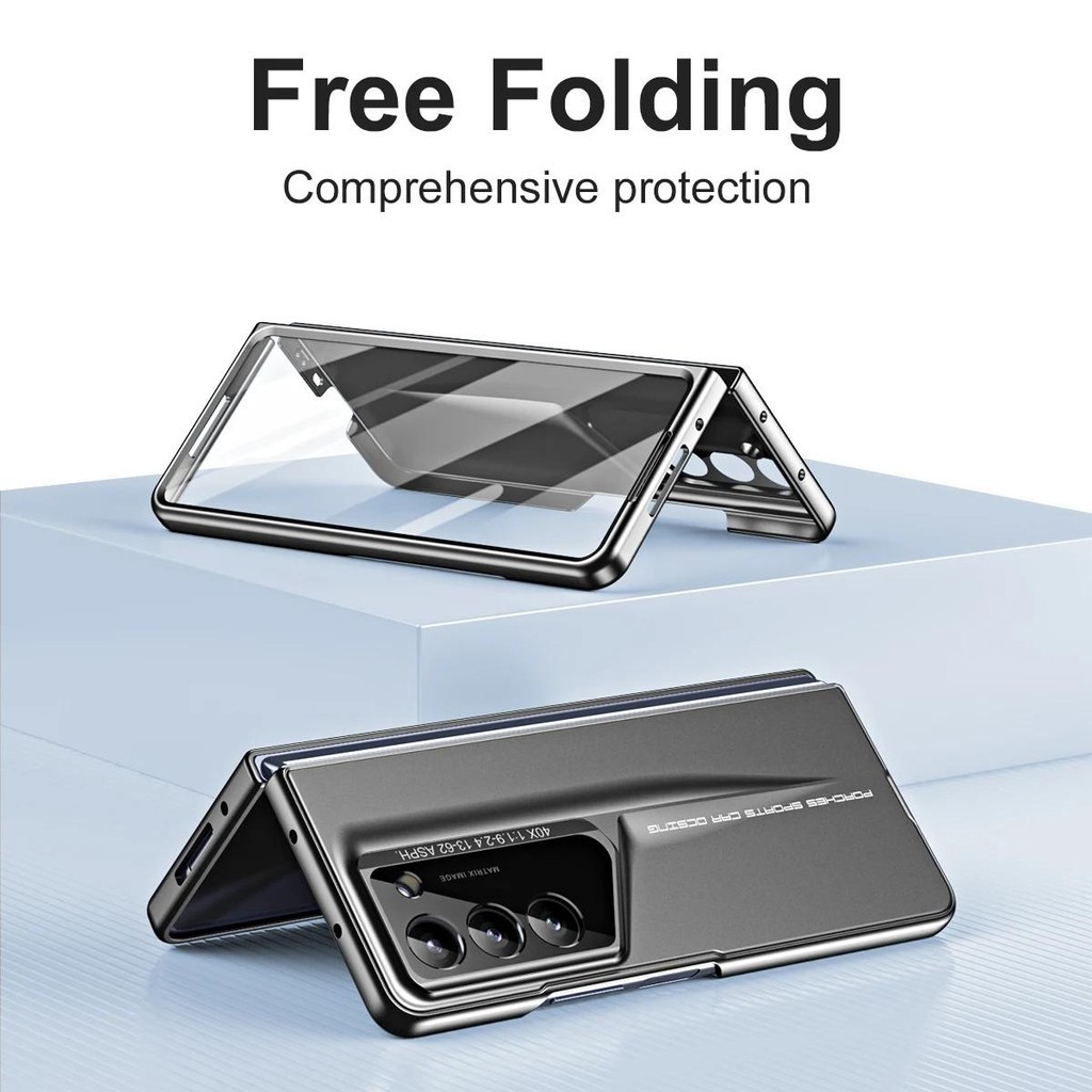 360 Bảo Vệ Toàn Diện Bản Lề Dành Cho Samsung Galaxy Z Fold 6 5 4 3 2 Có Bút Cảm Ứng Kính Cường Lực Phim Mờ Vỏ Điện Thoại