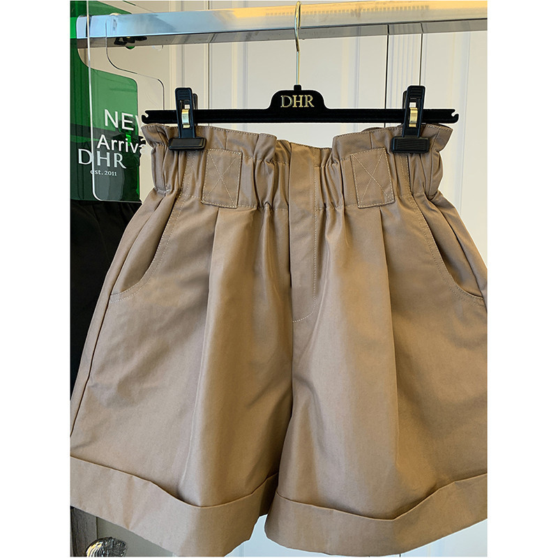 quần đùi bò quần short  nữ Quần short ống rộng eo cao thông thường mùa hè dành cho nữ