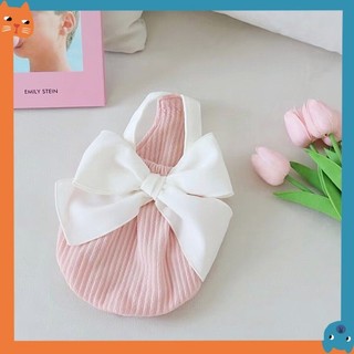 Mùa Hè Mới Mỏng Quần Áo Cho Chó Teddy Pomeranian Gấu Yorkshire Mèo Thú Cưng Chó Nhỏ Nơ Dây
