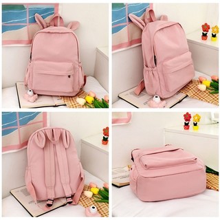Stitch Hoạt Hình Ba Lô Tai Thỏ Dễ Thương Ba Lô Thời Trang Hàn Quốc Cô Gái Giải Trí Du Lịch Đa Năng Sinh Viên Đại Học Ba Lô