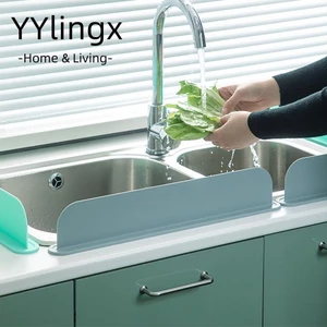 Yylingx Sink Splash Guard, Tấm bảo vệ cạnh bồn rửa chống trượt bằng nước, Tấm bảo vệ bồn tắm silicon bền bỉ cho nhà bếp và phòng tắm