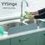 Yylingx Sink Splash Guard, Tấm bảo vệ cạnh bồn rửa chống trượt bằng nước, Tấm bảo vệ bồn tắm silicon bền bỉ cho nhà bếp và phòng tắm