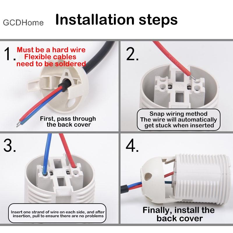 Bộ chuyển đổi ổ cắm vít GCDHome E14 / E27 M10 cho bóng đèn LED (60-100 ký tự) HOT