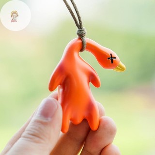 TWE Vui Đổi Màu Sắc Đu Ngỗng Rang Trắng Vịt Quay Mặt Dây Chuyền Ô Tô Vịt Xoay Xe Trang Trí Xe Ô Tô Cho Sản Phẩm Nội Thất VN