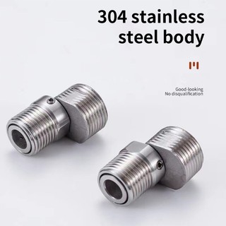 JOJO 2 Bộ chuyển đổi vòi hoa sen bằng thép không gỉ có thể điều chỉnh xoay 360 độ cho phòng tắm