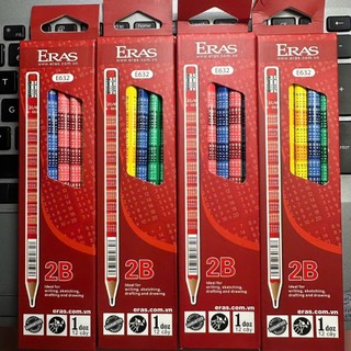 Bút chì thân tam giác, có gôm, có bảng cửu chương ERAS E632