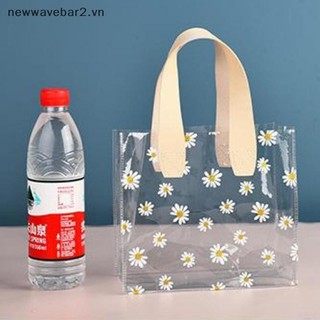 [Mới] Túi xách cỡ lớn hình hoa cúc nhỏ trong suốt màu tinh khiết.