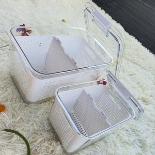 Combo 2 Hộp kèm rổ NEMI đựng thực phẩm ️🏠 Siêu Thị Hoa