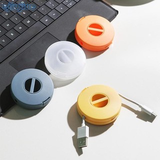 Cc Hộp cuộn dây xoay tròn di động nhỏ Hộp cuộn lưu trữ cáp USB