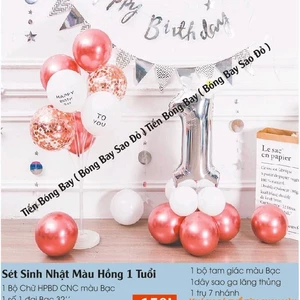 Set Bóng Bay Trang Trí Sinh Nhật Đơn Giản Và Tiết Kiệm Cho Bé 1 Tuổi - Tiến Bóng Bay