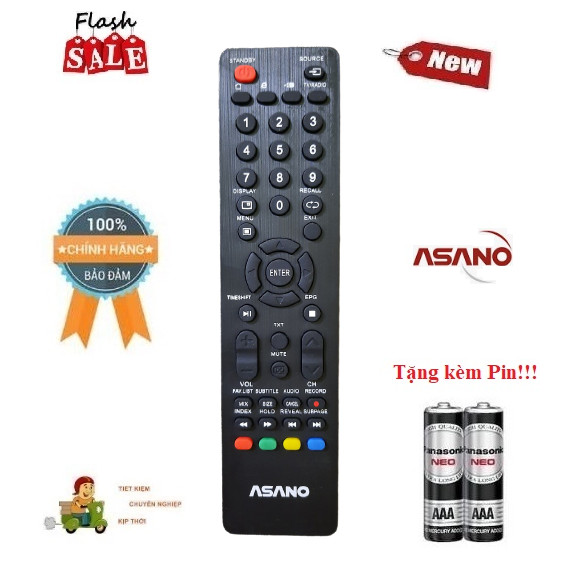 Remote Điều khiển TV Asano- Hàng mới chính hãng 100% tặng kèm Pin ...