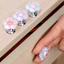 Nút bồn cầu tay cầm hình hoa dễ thương - Trang trí tay nắm cửa tủ đựng tủ đa năng - Tấm bảo vệ móng tay dài - Kéo nắp tủ quần áo thỏ - Phụ kiện phòng tắm