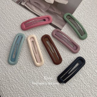 Kovoi / đơn giản Màu Trơn Mờ Tóc Nữ Influencer Tất Cả Trận Đấu Nổ Kẹp Bên Đầu Gãy Kẹp Tóc bb Kẹp Mũ Đội Đầu